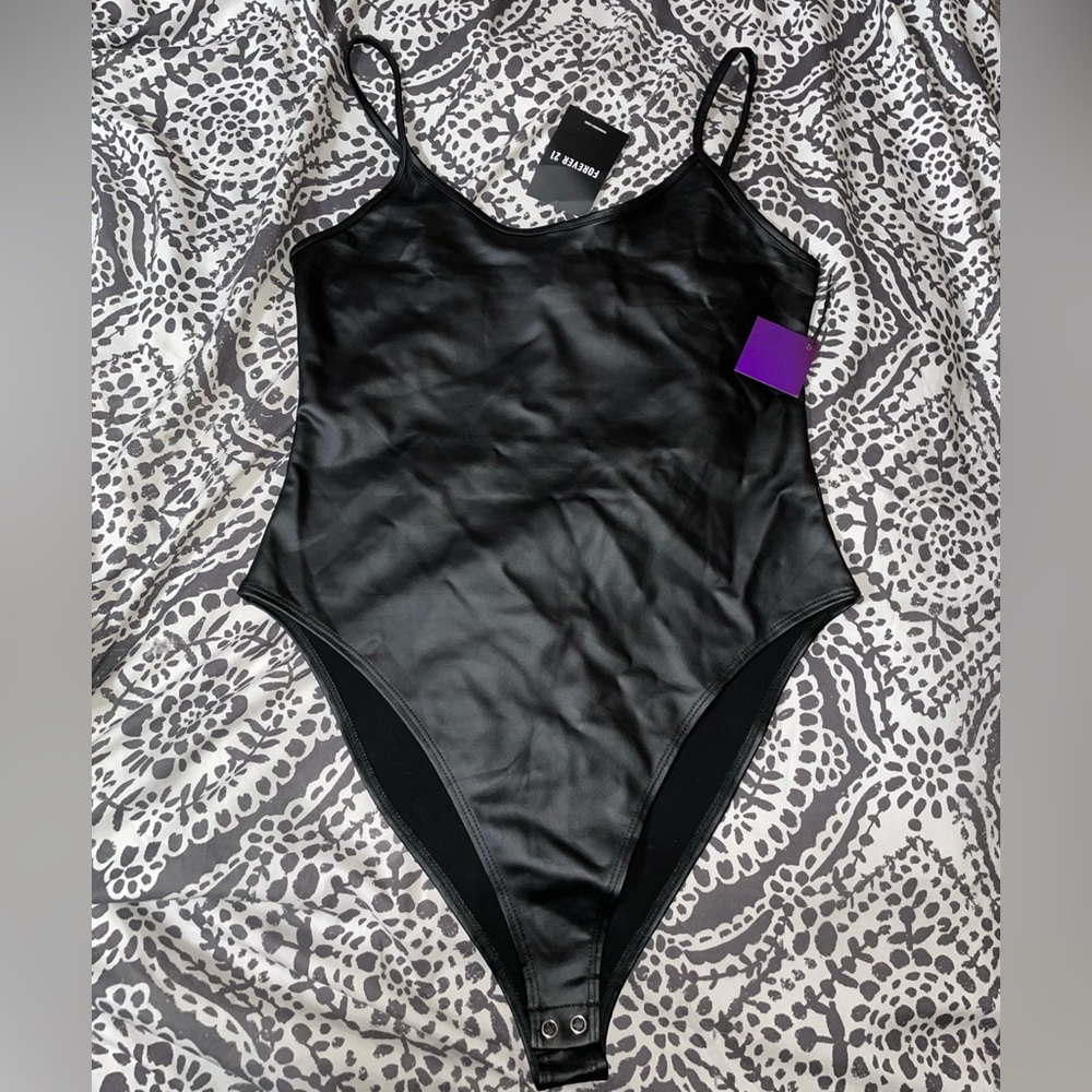 Forever 21 Leather Bodysuit